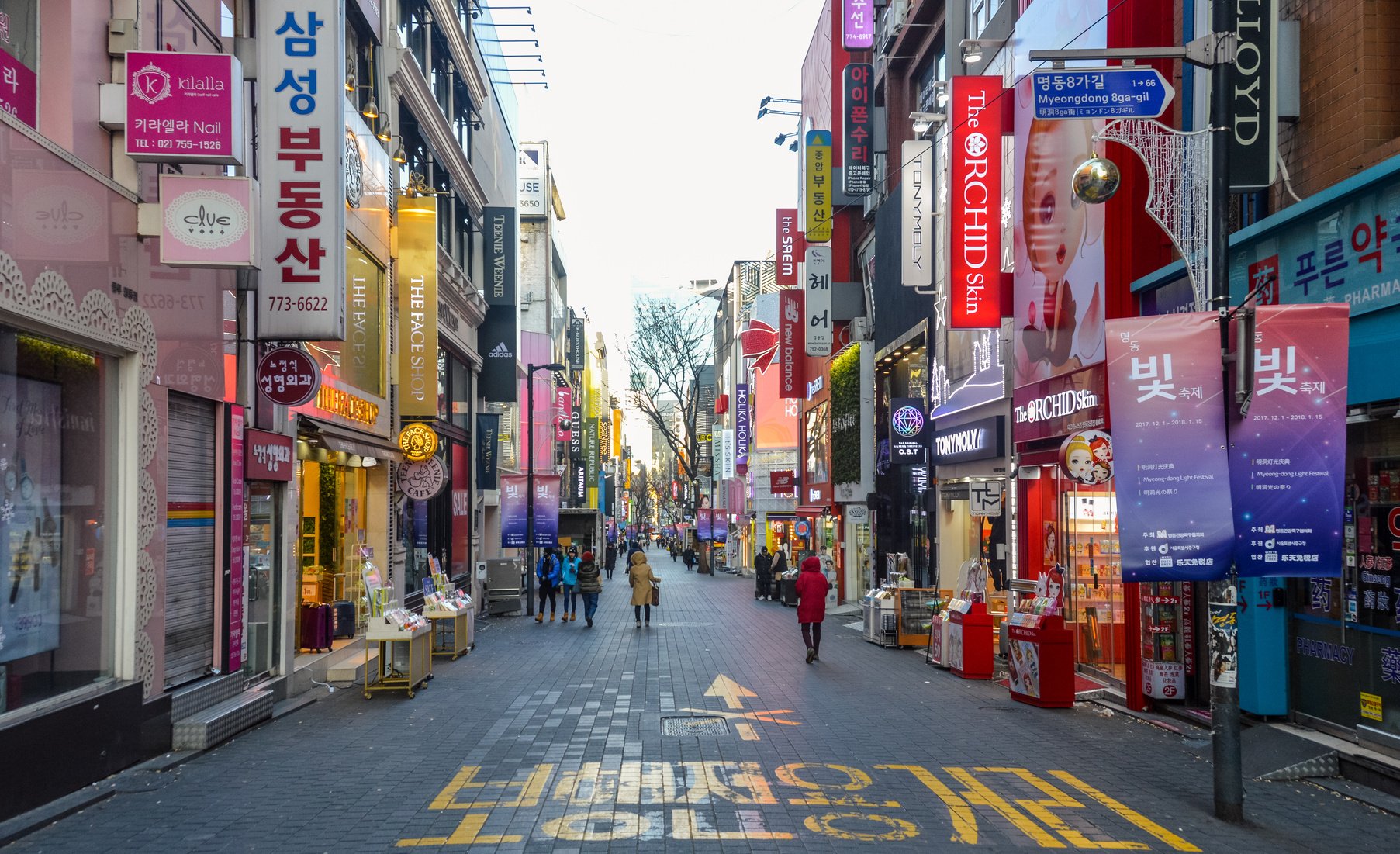 Myeongdong district of Seoul, South Korea