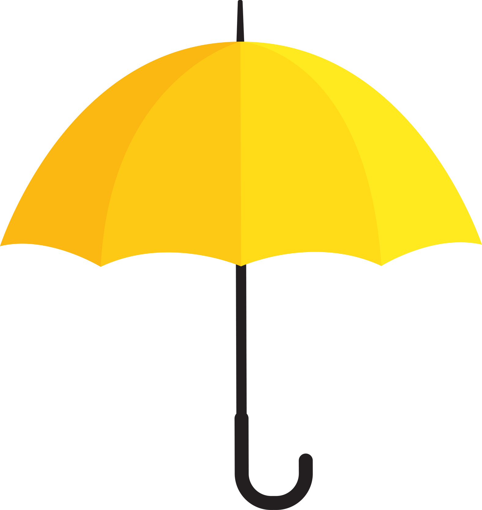 yellow umbrella illustration